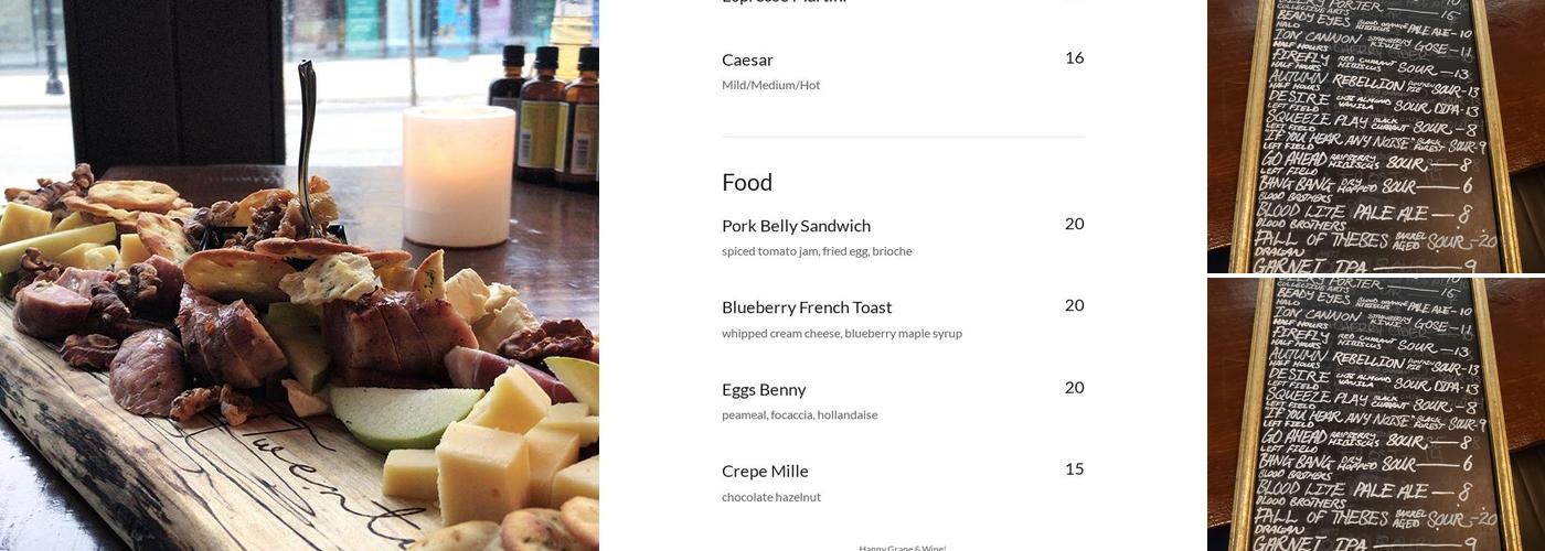 Twenty Kitchen & Bar Menu