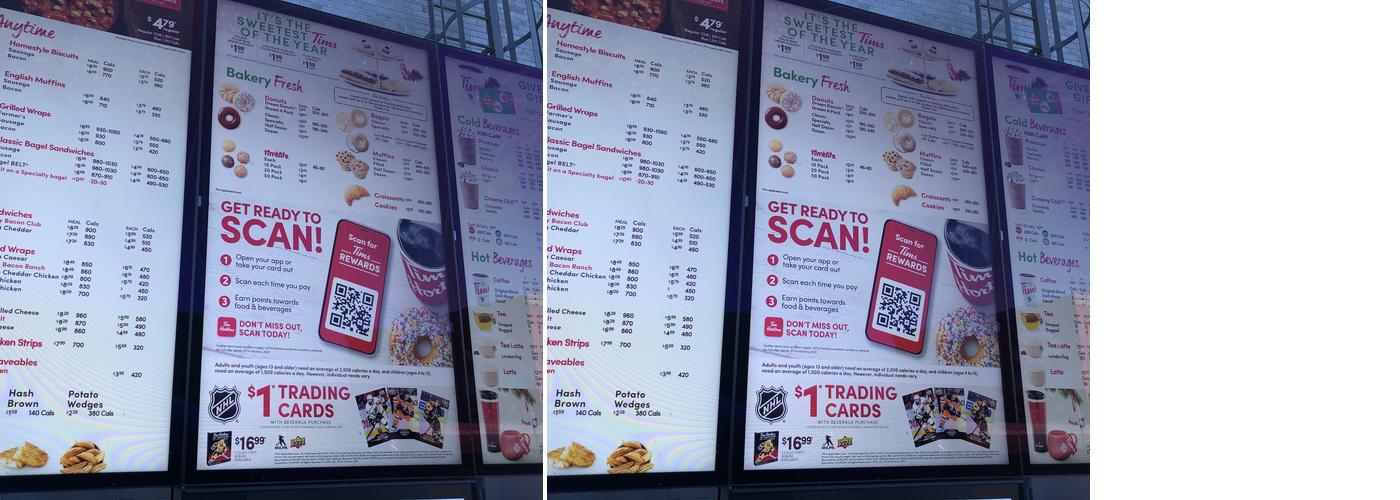 Tim Hortons Menu