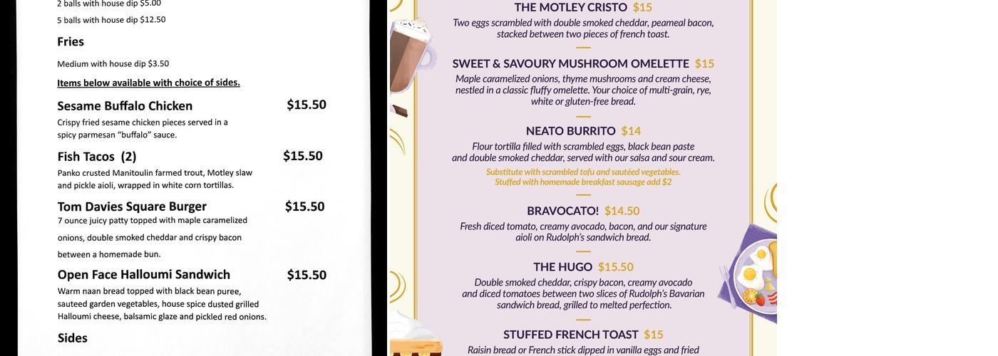 The Motley Kitchen Menu