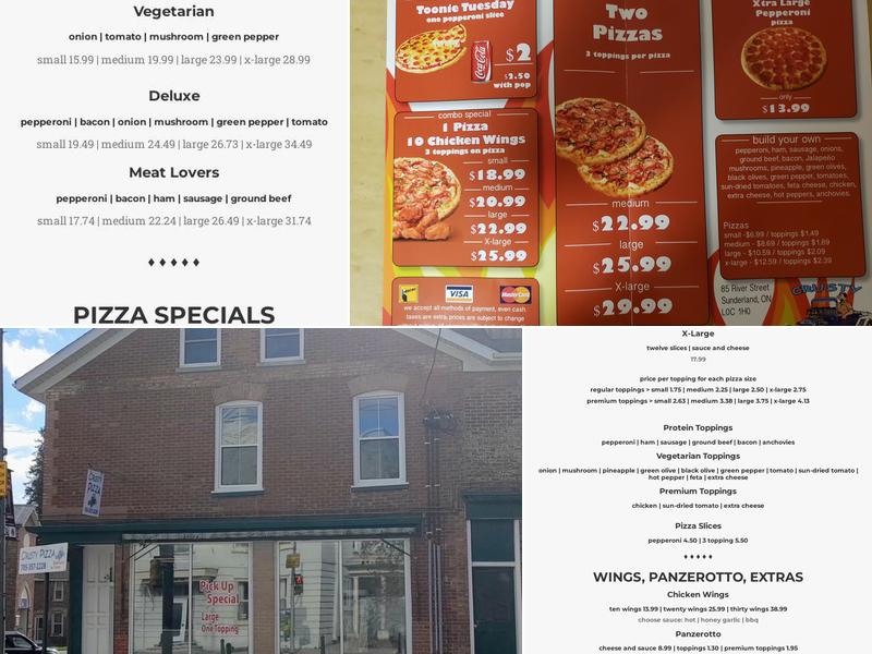 Crusty Pizza Menu