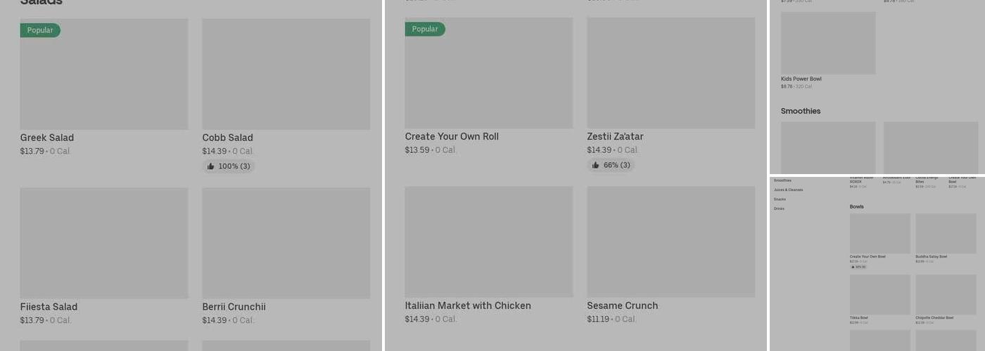 Freshii Menu