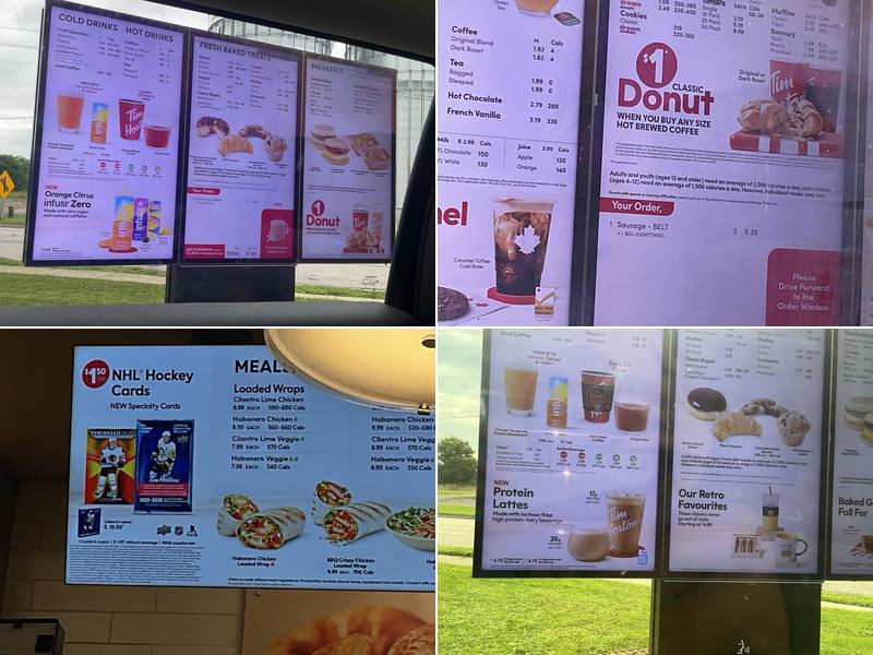 Tim Hortons Menu
