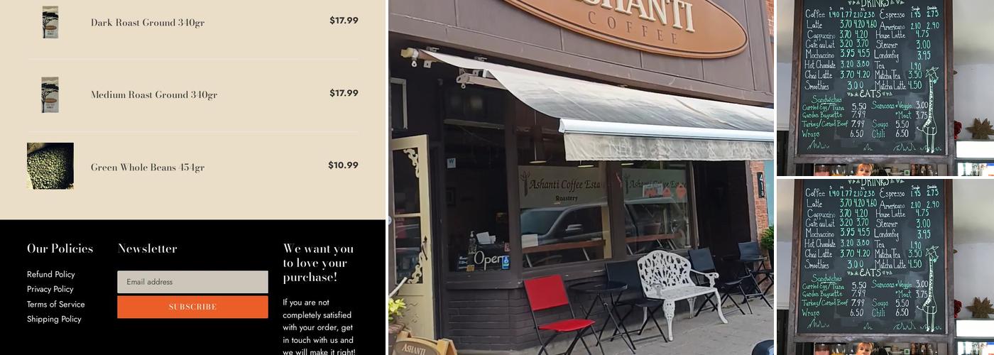 Ashanti Thornbury Menu