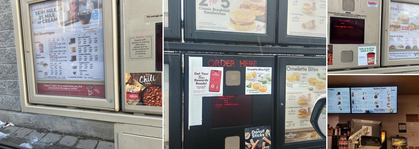 Tim Hortons Menu