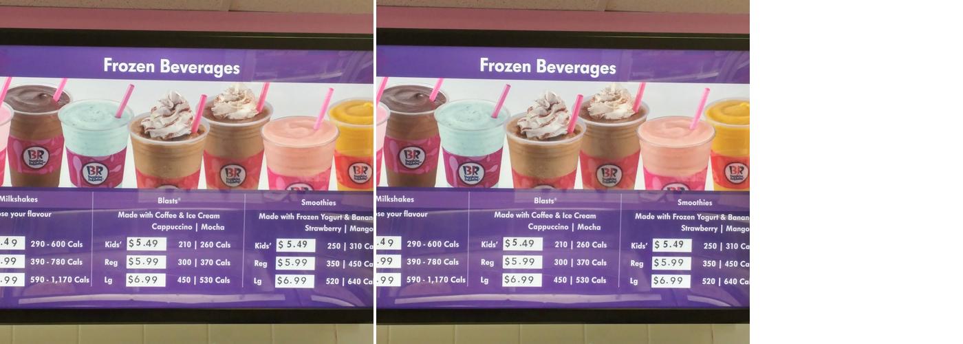 Baskin-Robbins Menu