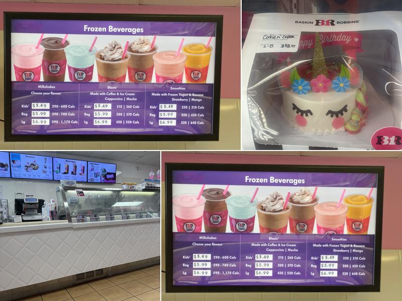 Baskin-Robbins Menu
