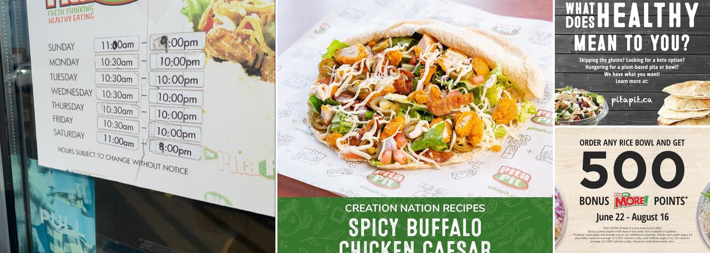 Pita Pit Menu