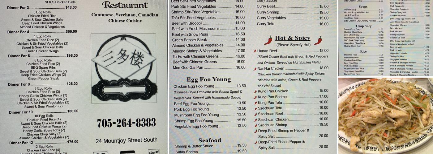 Cozy Corner Restaurant Menu