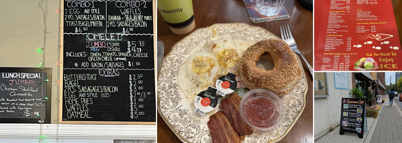 St. Lawrence Cafe Menu