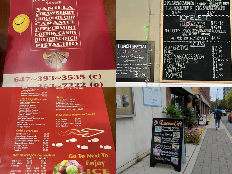 St. Lawrence Cafe Menu