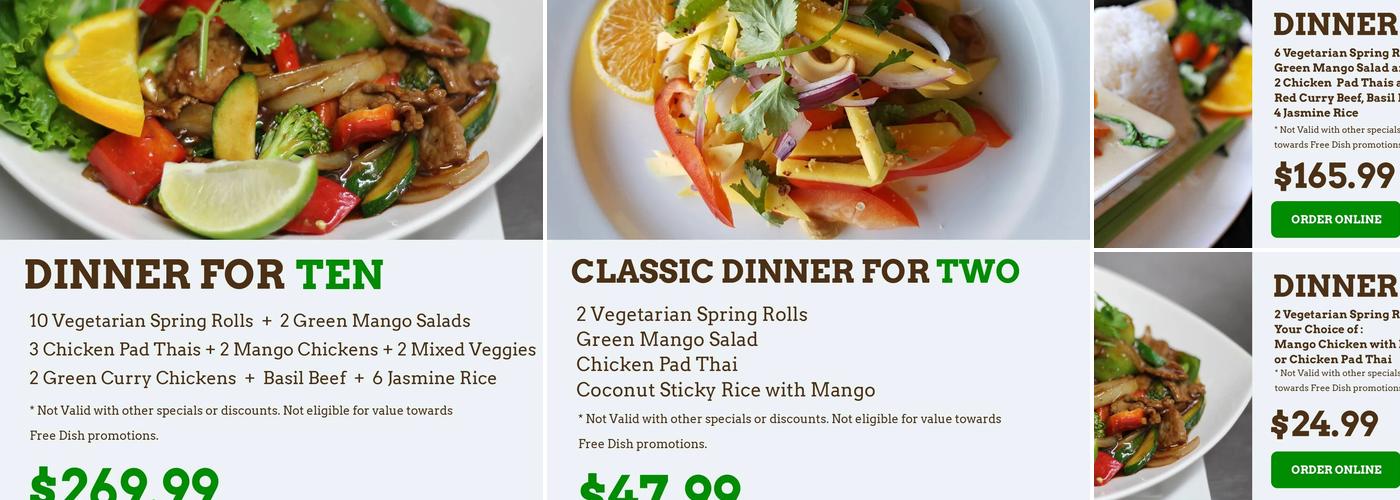 Thai Lime Restaurant Menu