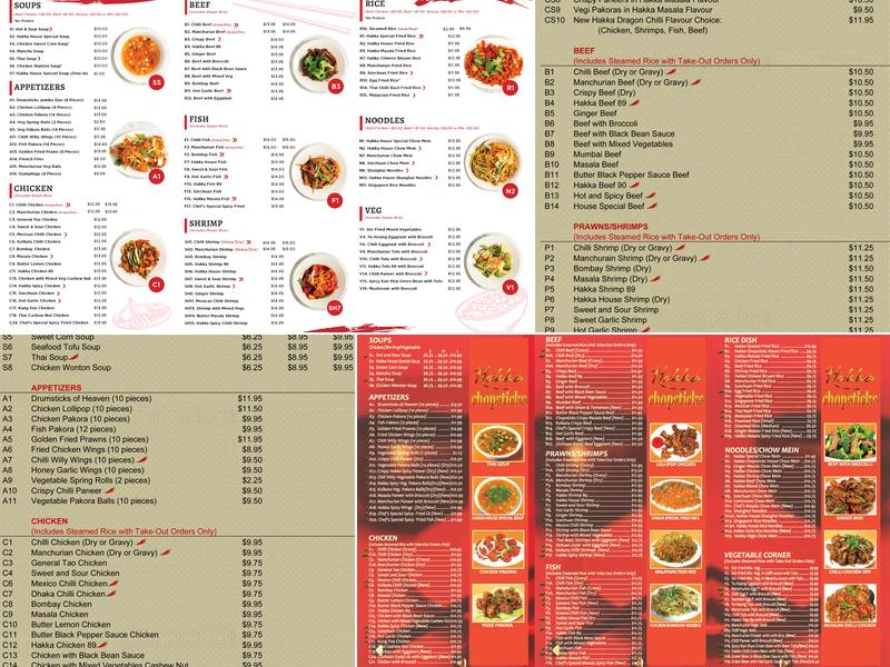 Hakka Chopsticks Menu