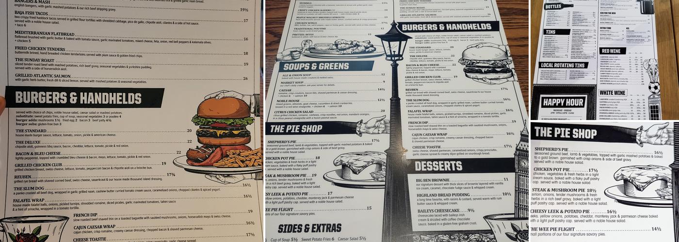 Elephant & Castle Menu