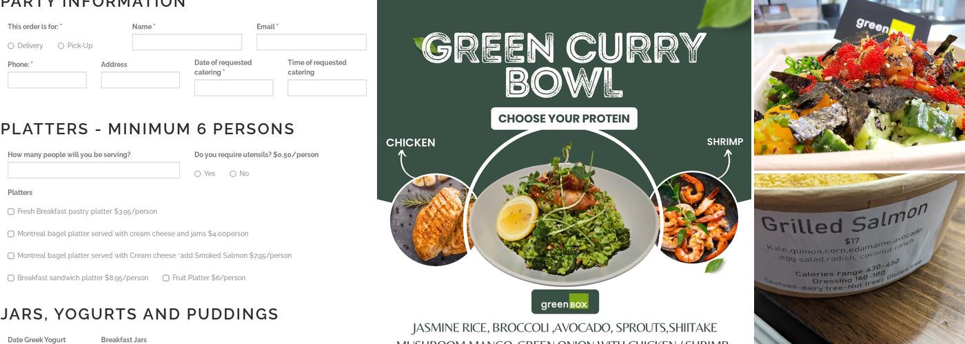 Green Box Express Menu