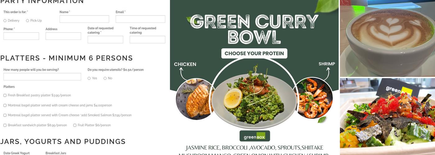 Green Box Express Menu