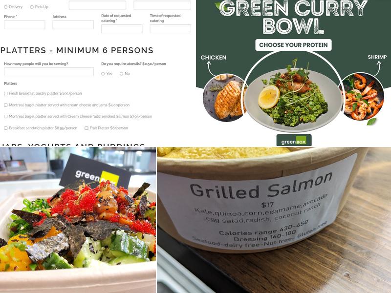 Green Box Express Menu