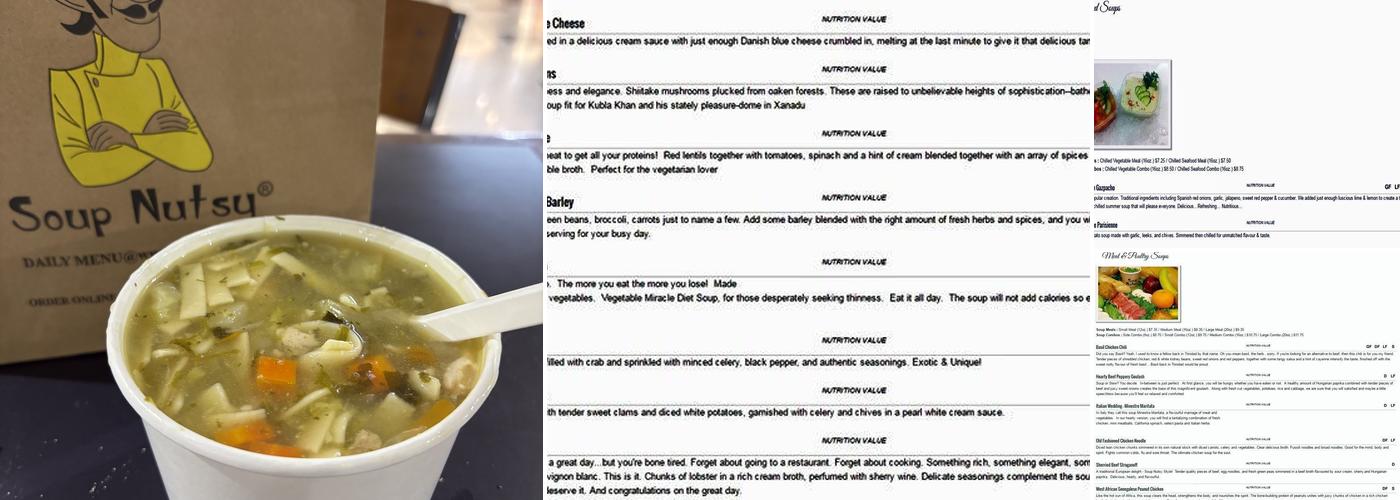 Soup Nutsy Menu