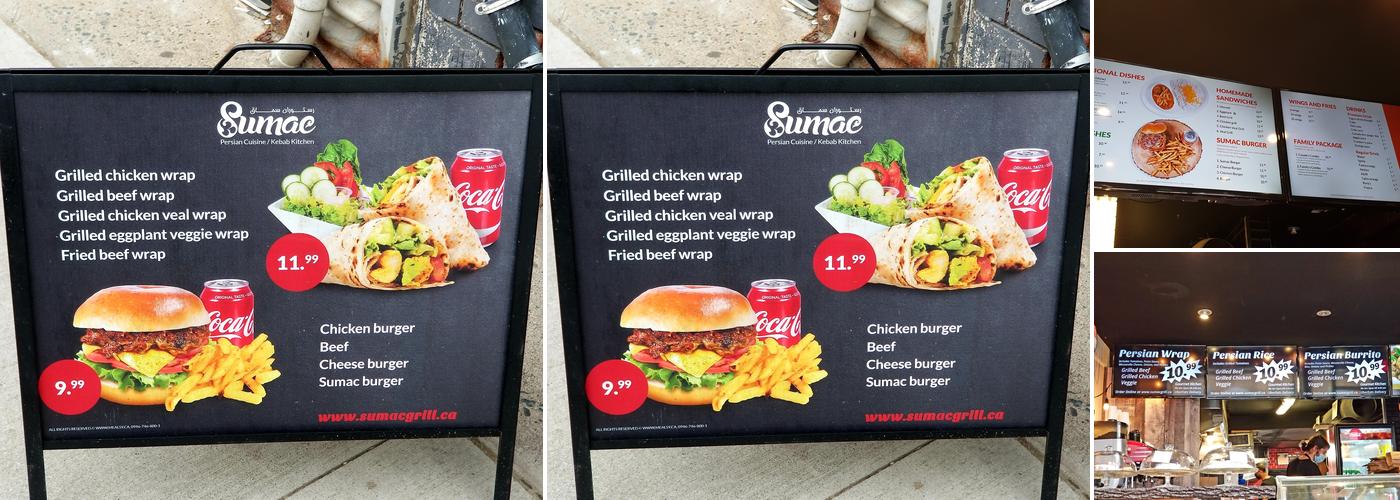 Sumac Kebab Kitchen Menu