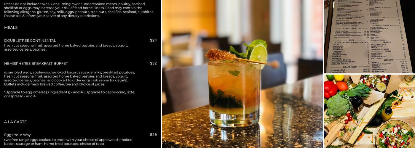 Hemispheres Restaurant & Bistro Menu