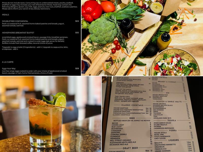 Hemispheres Restaurant & Bistro Menu