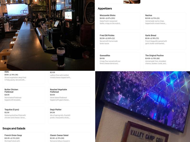 The Dog's Bollocks Pub Menu