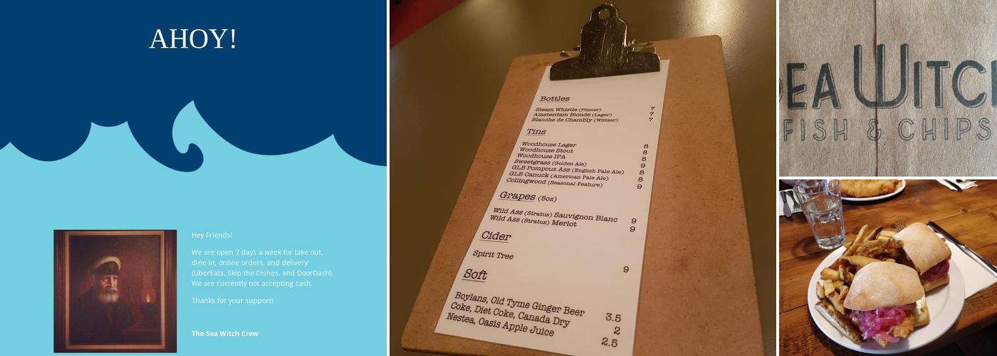Sea Witch Fish and Chips Menu