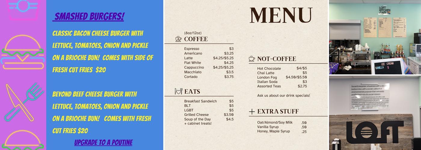LOFT Kitchen Cafe Menu