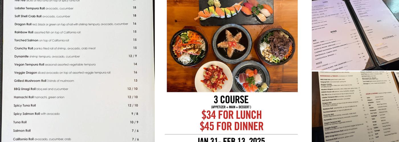 KOKO Share Bar Menu