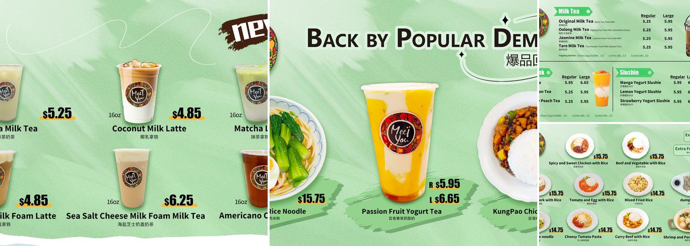MeeTYou Cafe Menu