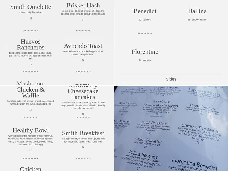 Smith Menu
