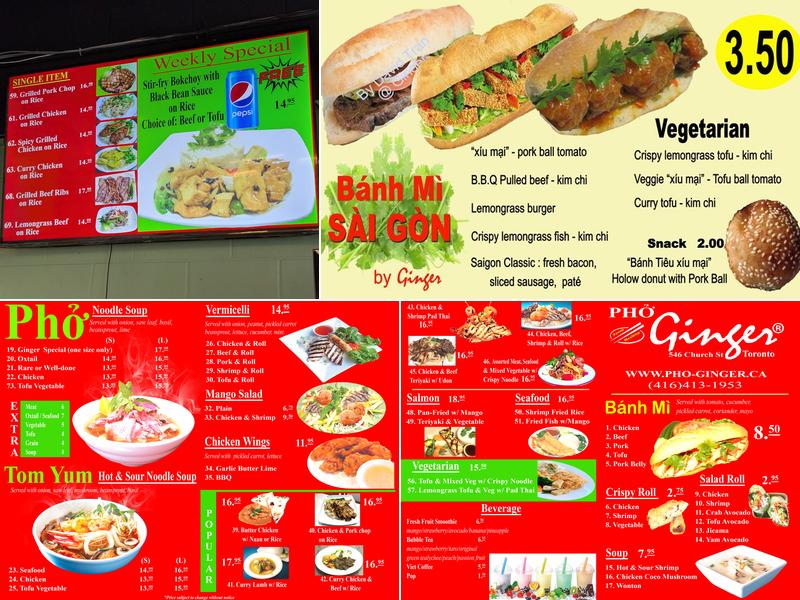 Ginger Menu