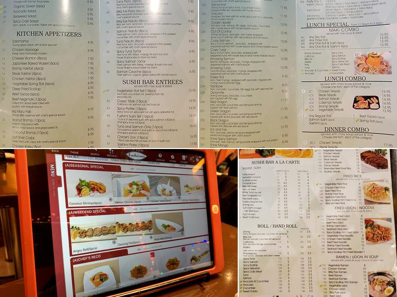 Fushimi Restaurant Menu