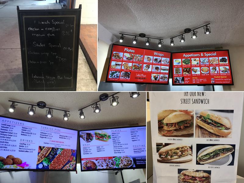 Istanbul Shawarma Menu