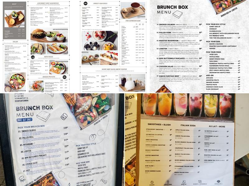 Light Cafe Menu