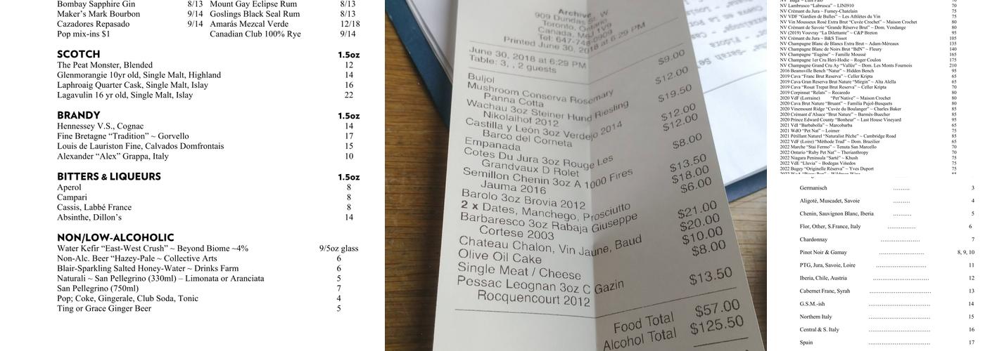Archive Menu