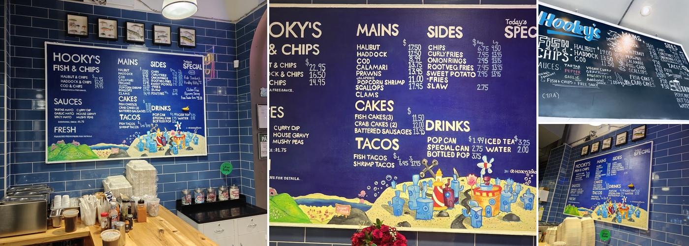 Hooky's Fish and Chips Menu