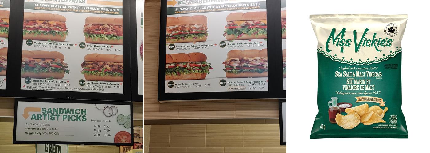 Subway Menu
