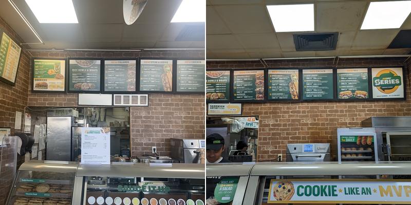 Subway Menu