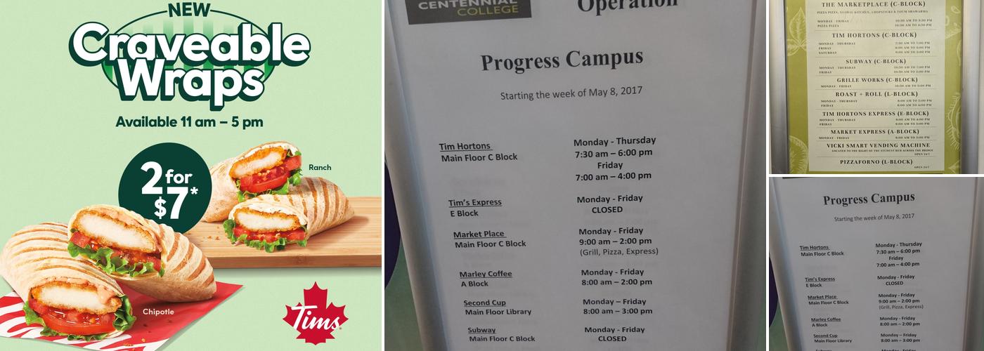 Tim Hortons Menu