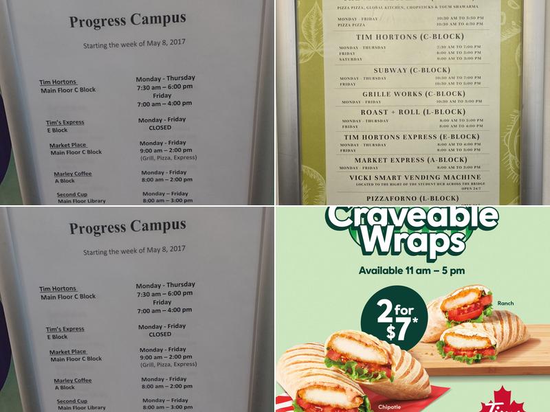 Tim Hortons Menu