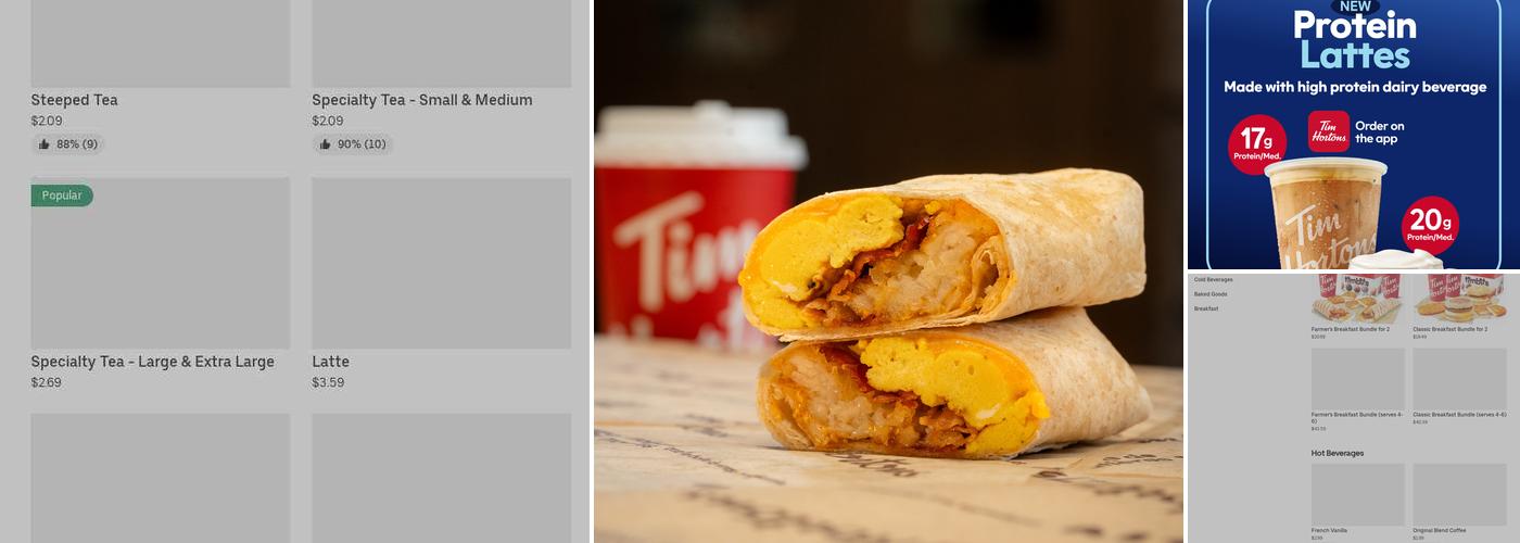 Tim Hortons Menu