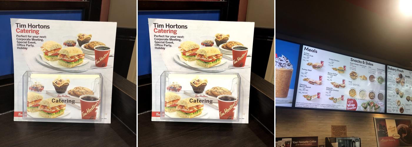 Tim Hortons Menu
