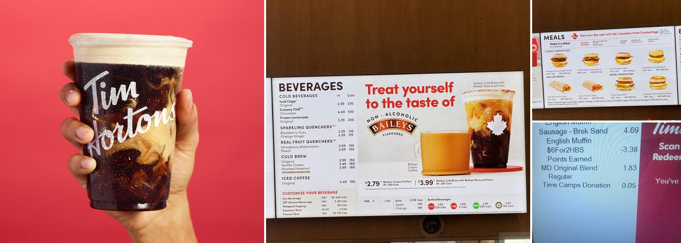 Tim Hortons Menu