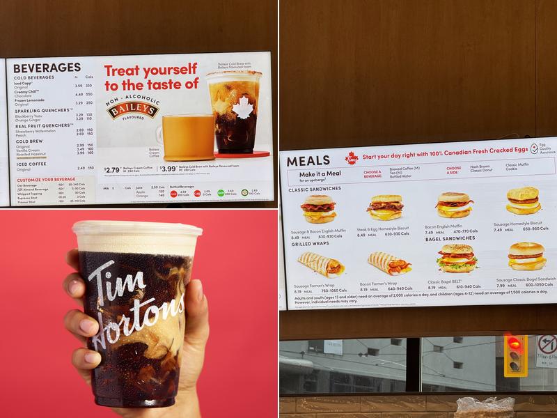 Tim Hortons Menu