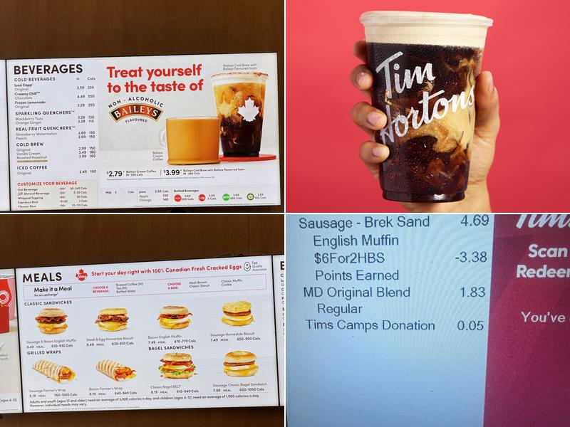 Tim Hortons Menu