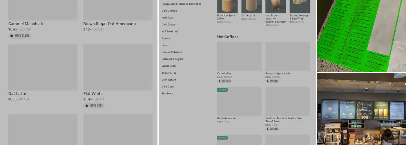 Starbucks Menu