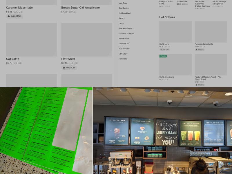 Starbucks Menu