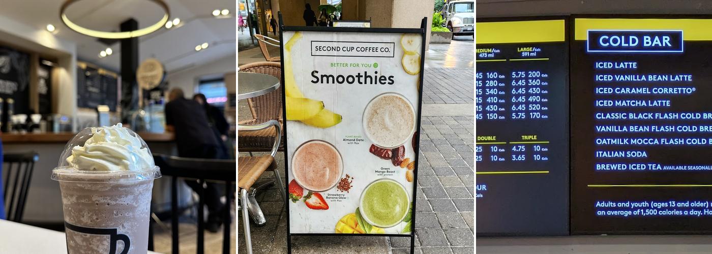 Second Cup Café Menu