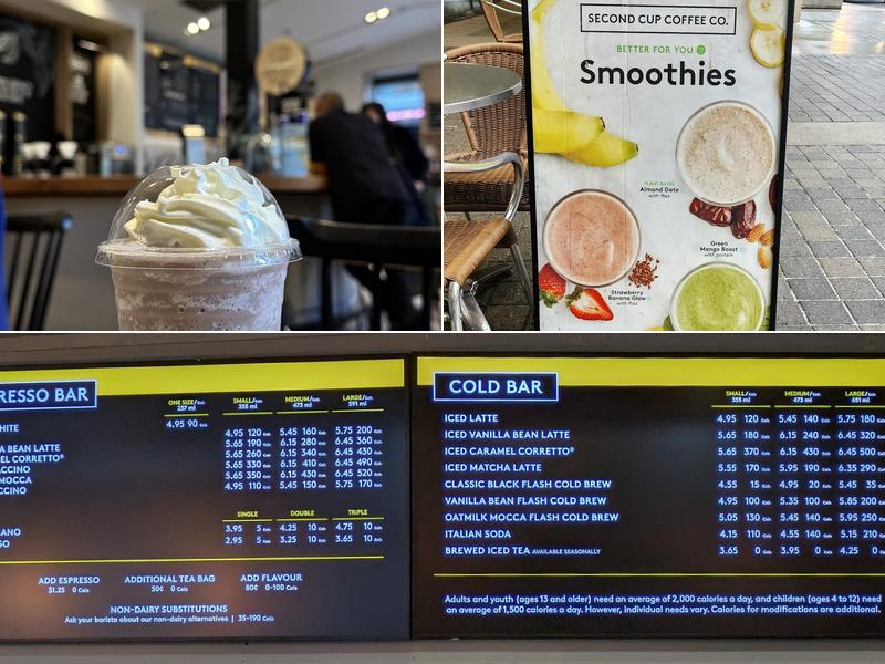 Second Cup Café Menu