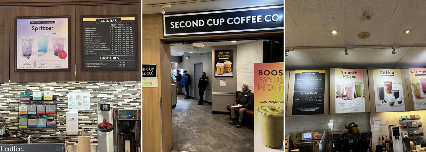 Second Cup Café Menu